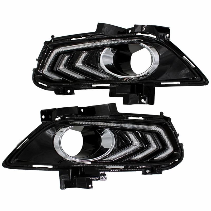 

SUNKIA High Bright SUNKIA LED Daytime Running Light Car Styling DRL Fog Lamp for Ford Mondeo 2013-2015 with Turn Signal Light