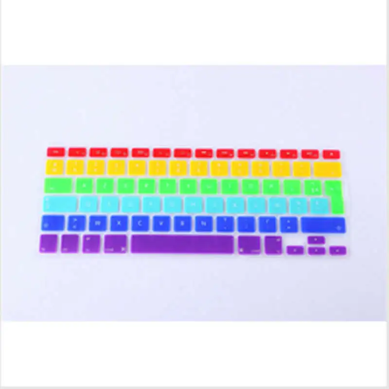 Azerty French Euro Rainbow Keyboard Cover For Apple Macbook Air Pro
