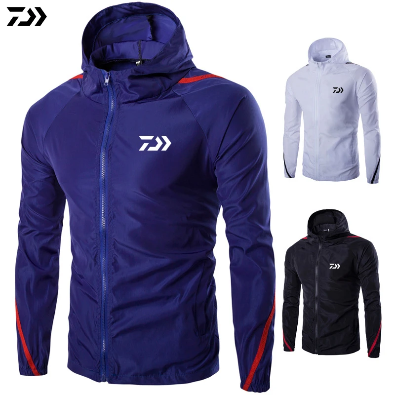 DAIWA DAWA 2019 Fishing Clothing Patchwork Sleeve Hooded Men Jacket