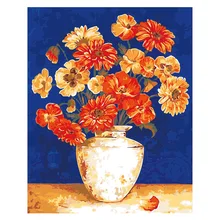 MOLEK DIY картина маслом по номерам набор цветы в вазе акриловая живопись на холсте Современный домашний декор стены искусства для гостиной