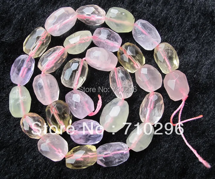 Природные Multi кварцевый 10x14 мм украшение с жемчугом Beads15." /лот