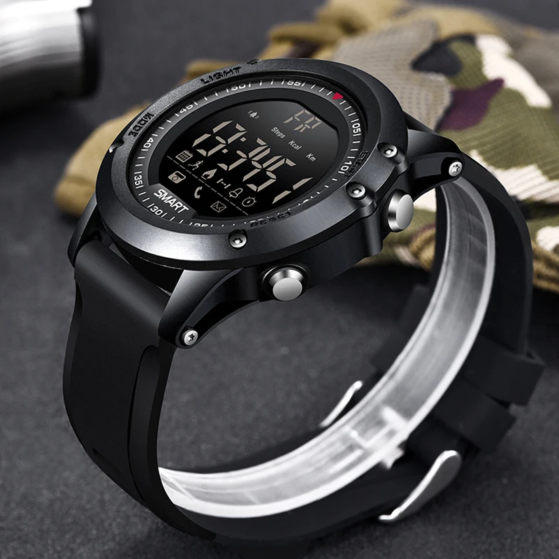 2018NEW BANGWEI Smart watches Mens 50 Meters Depth Waterproof Sports Brand Riding Ascend Fitness Timing Smart Digital watch Men