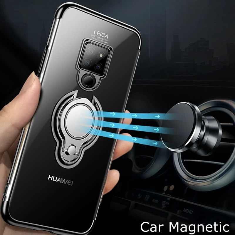 Чехол подставка с кольцом на палец для Huawei P20 Pro lite Honor 9 8X 360 магнитный держатель