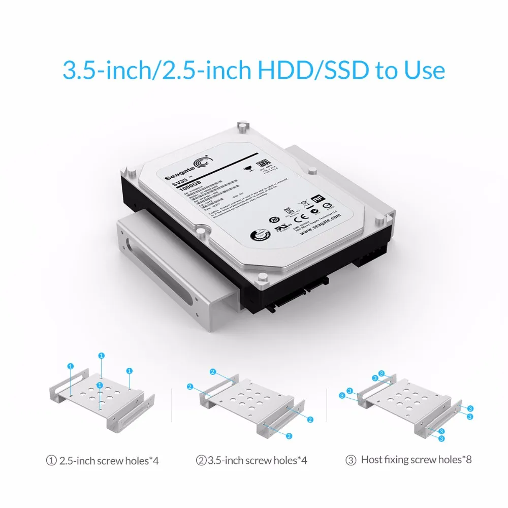Orico 5 25 Inch To 2 5 Or 3 5 Inch Hard Disk Drive Mounting Bracket Dock With Screws Hard Drive Holder For Hdd Ssd Orico Aluminum 5 25 Inch3 5 Inch Aliexpress