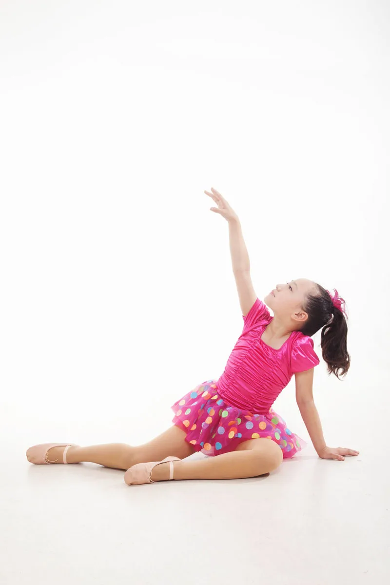 Балетное платье для Одежда для девочек Маленькая принцесса с коротким рукавом без рукавов для танцев Профессионального Балета