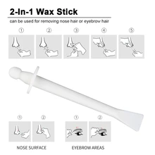 2 в 1 одноразовый воск палочка для волос в носу Выщипывание Бровей Воск Аппликатор профессиональный воск для удаления волос палка 20 шт