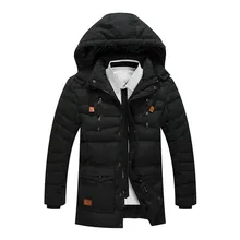 Высокое качество зимняя куртка мужская мода мужские куртки хлопок пальто с флисом
