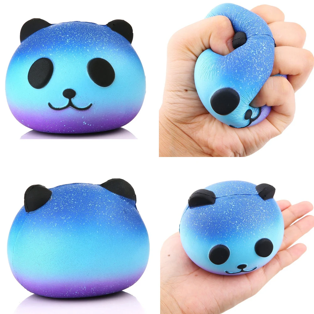 2018 Kawaii лицо красочные Панда Глава Squishy небо Симфония хлеб замедлить рост Kid Игрушка мультфильм торт булочка телефон ремни