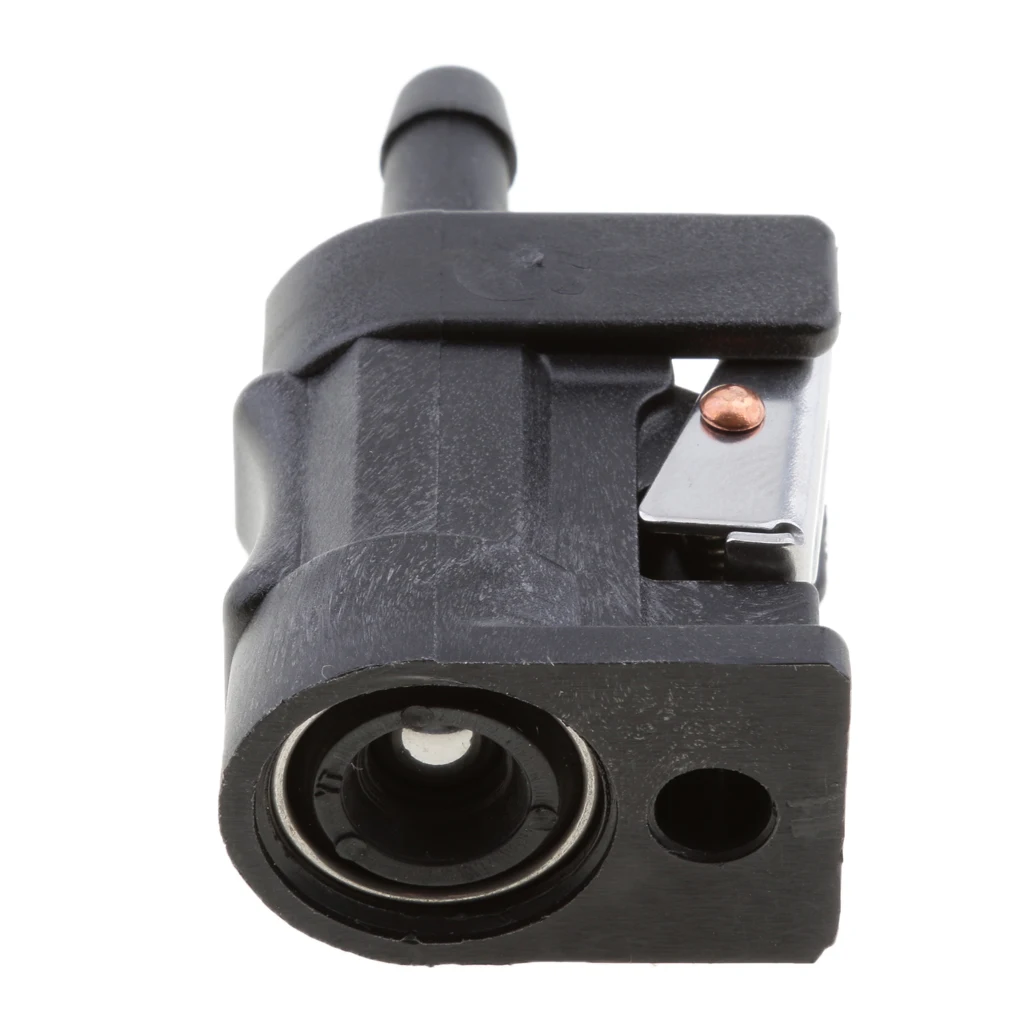 Black Fuel Hose Line Tank Connector for Yamaha Outboard Motor 6mm 1/4 Male Fuel Line Connector Fittings Engine Side Dropship
