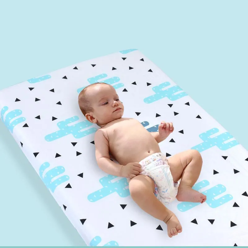 Cotton Crib Sheets Soft Breathable Baby Bed Mattress Cover Cartoon Newborn Bed Linen For Bed Size 130x70Cm Fitted Sheet Plaid Cotton Crib Sheets Soft Breathable Baby Bed Mattress Cover Cartoon Newborn Bed Linen For Bed Size 130x70Cm Fitted Sheet Plaid