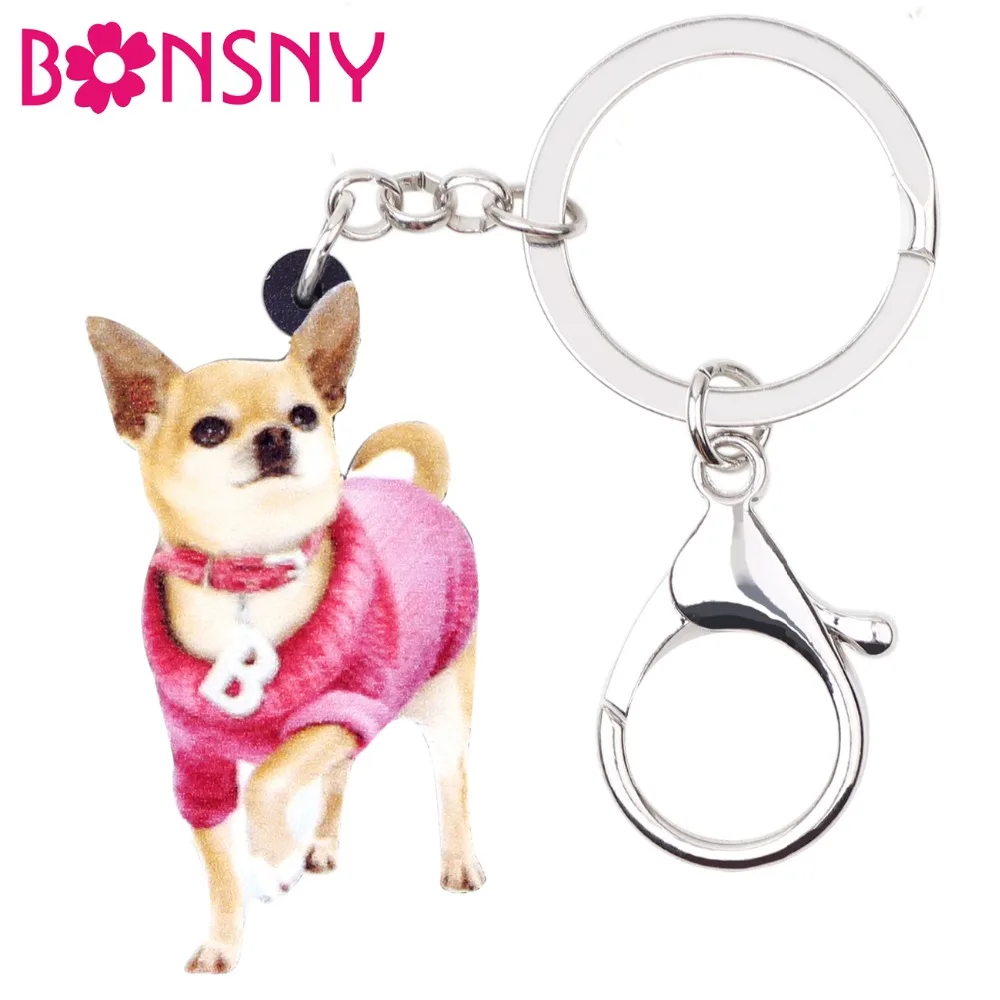 Bonsny акриловые милые розовые ходячие кольца для чихуахуа собаки с животными