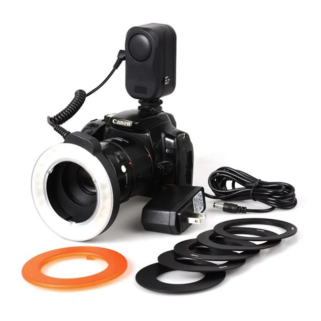 W48 LED Macro Ring Flash Light For Canon 7D 6D 5D Mark II/III/IV 80D