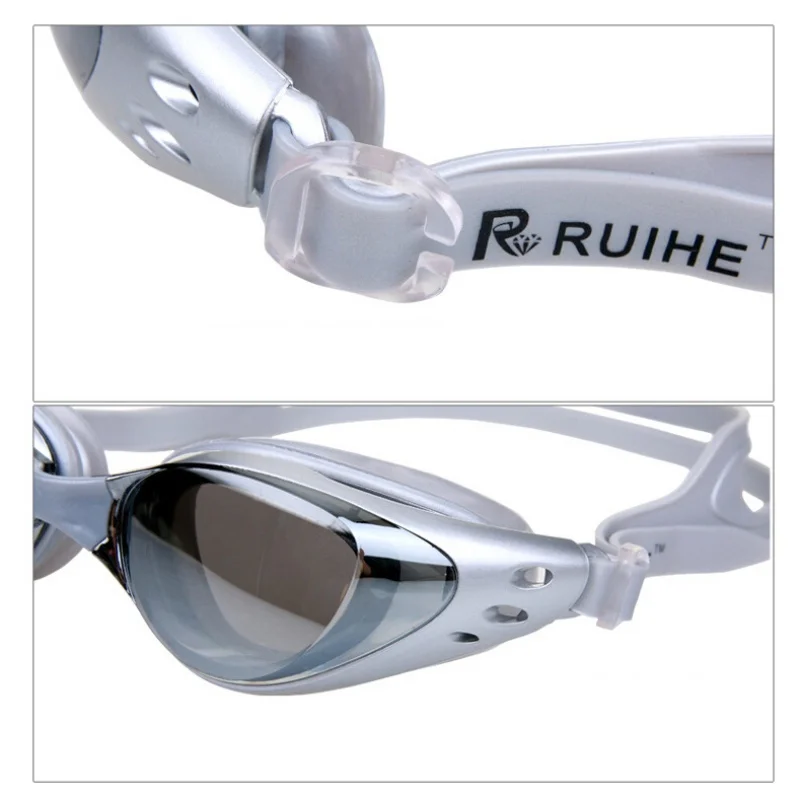 350 градусов профессиональные силиконовые очки для плавания близорукость Анти-туман УФ очки для плавания с ушной диоптрией спортивные очки безопасные