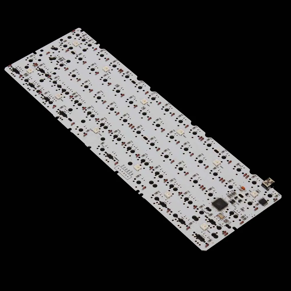 YMDK 64 Minila стальная пластина программируемая подложка YD60MQ QMK RGB PCB для 60 DIY