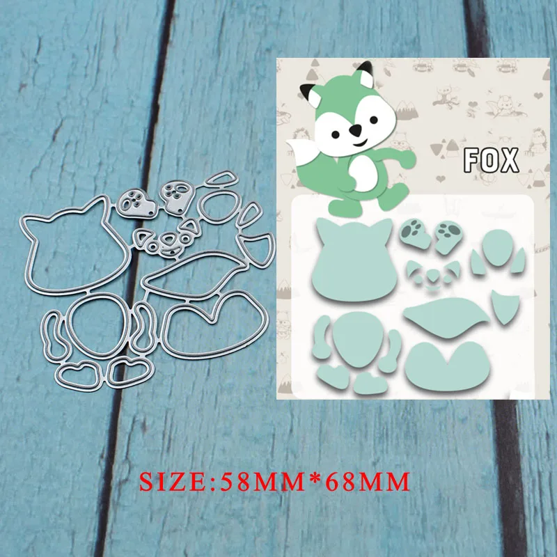 

2018 new Fox Metal Cutting Dies Stencil for DIY Scrapbooking Album Paper Cards Decorative Crafts Embossing Die Cuts