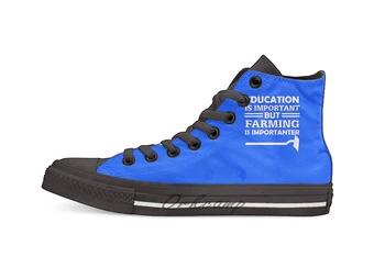 

Farming Is Importanter Design breathable Casual High Top lace-up Canvas shoes sneakers For Drop shipping
