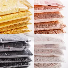 100 г розовое золото серебро черный 3D металлические украшения для дизайна ногтей икра бисер маникюр поддельные ногти Аксессуары Новое поступление 0,6 мм 0,8 мм