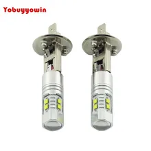 H1 Светодиодный лампочки CREE светодиодный чипы замена лампы для автомобилей Противотуманные фары дальнего света лампы DRL 6000 K холодный белый(2 шт. в упаковке