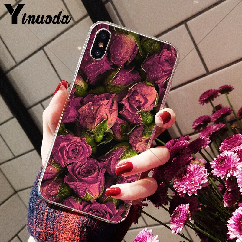 Yinuoda цветок Розовый пион сделай сам окрашенный красивый чехол для телефона iPhone 6S