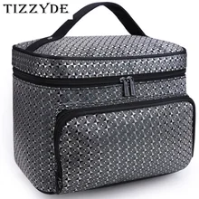 Diamond Lattice Big Cosmetic Bag Women Waterproof Professional Toiletry Kit Wash Necessaire Travel Organizer Make up Bags SZL62