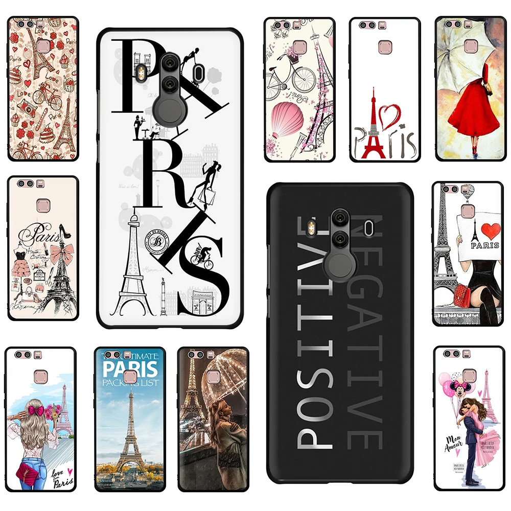 

paris Soft Phone Cover Case For Huawei P8 9 Lite 2017 P10 Lite P20 30 Lite Pro