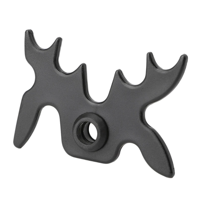 

OOTDTY Billiards Cue Rack Bridge Head Cross Antlers Rod Stick Frame Pole Holder Black