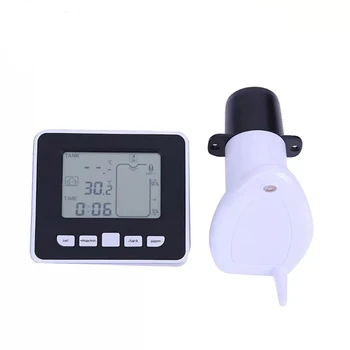

New Ultrasonic Tank Indicator Water Level Meter Plastic Time Alarm Transmitter Temperature Sensor Low battery Indicator