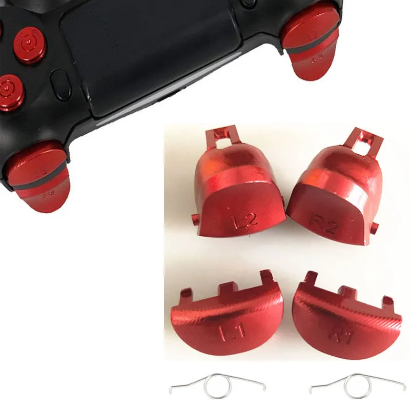 Замена кнопки триггера для Playstation 4 Pro/PS4 Slim JDS 040 JDM 040 контроллер(Gen 2) L1 L2 R1 R2 металлический алюминиевый сплав