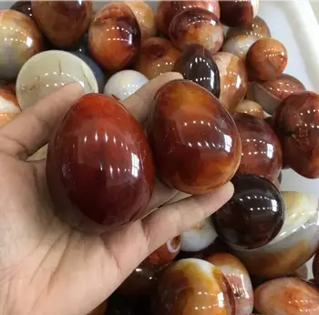 

1PCS Wholesale Gemstone Egg Polished Red Carnelian Agate stone egg