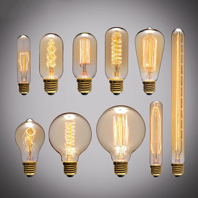 Лампа Эдисона E27 110V Ampoule винтажная 40W лампа накаливания G80 домашний Декор