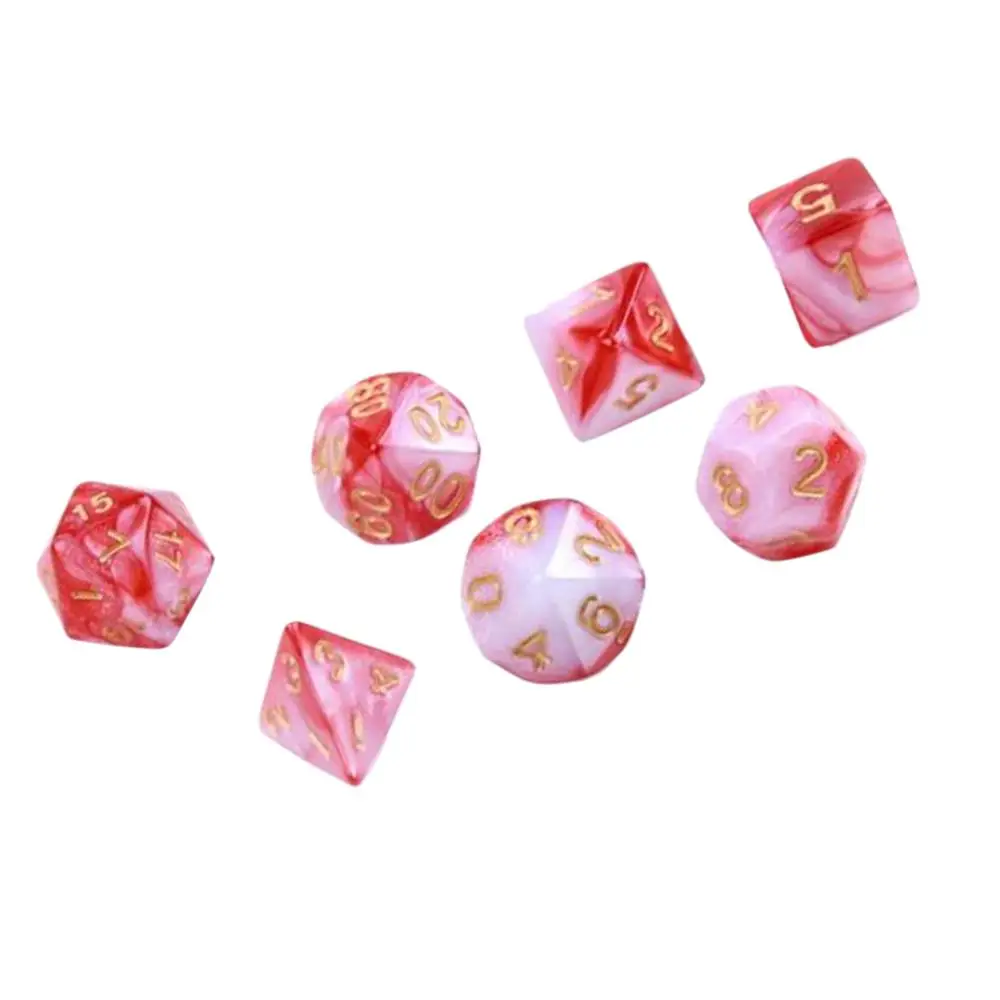 7pcs/Set Acrylic Polyhedral Dice for TRPG Board Game Dungeons and Dragons D4-D20 | Дом и сад