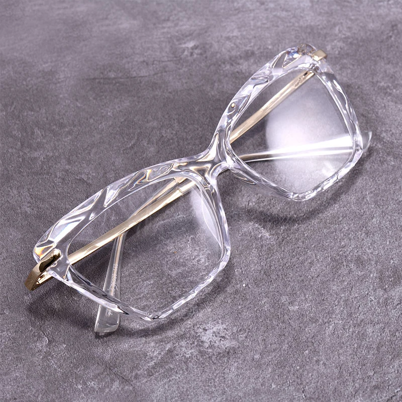RFOLVE модные квадратные оправы для очков, женские брендовые ультралегкие очки с волнистым покрытием, УФ-оправа, оптическая линза 35