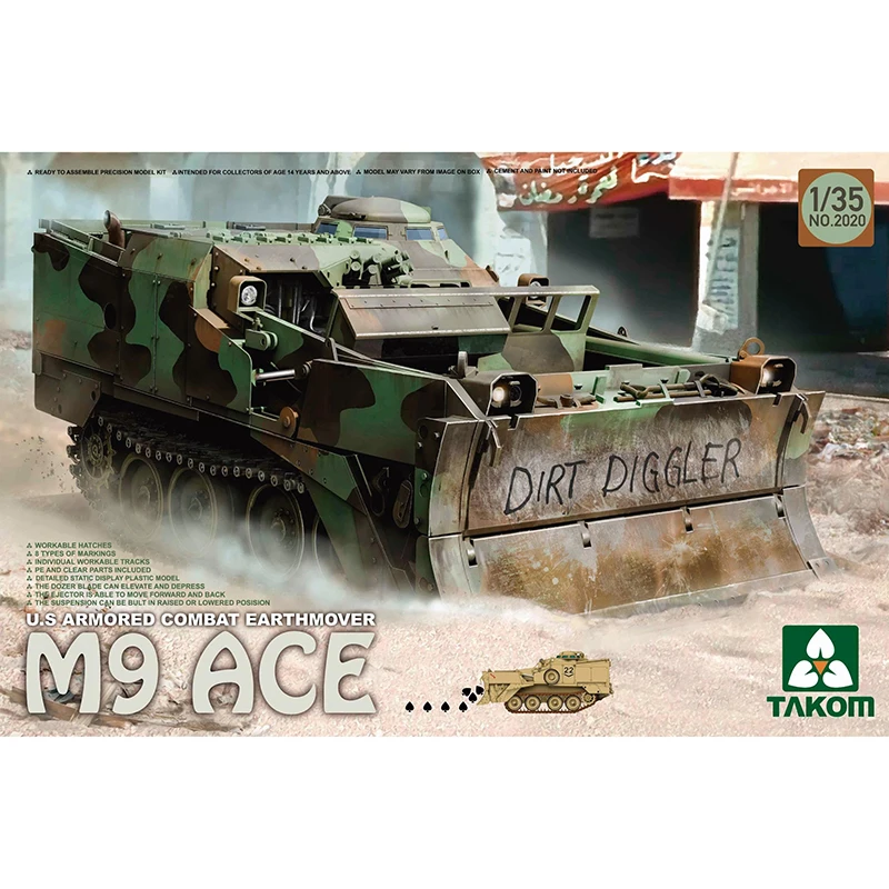 

1/35 TAKOM 2020 U.S ARMORED COMBAT EARTHMOVER M9 ACE model hobby