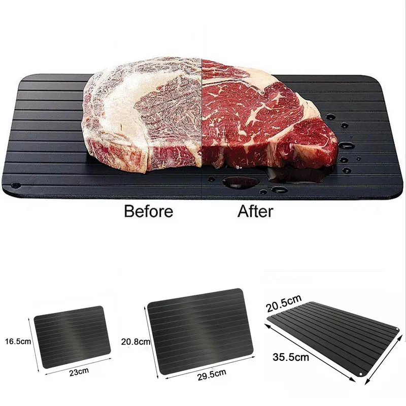 HOT/USABLE Defrost Tray Thaw Frozen Food Meat Fish In Minutes Home defrosting tray No Electricity Chemicals Microwave Accerssory HOT/USABLE Defrost Tray Thaw Frozen Food Meat Fish In Minutes Home defrosting tray No Electricity Chemicals Microwave Accerssory