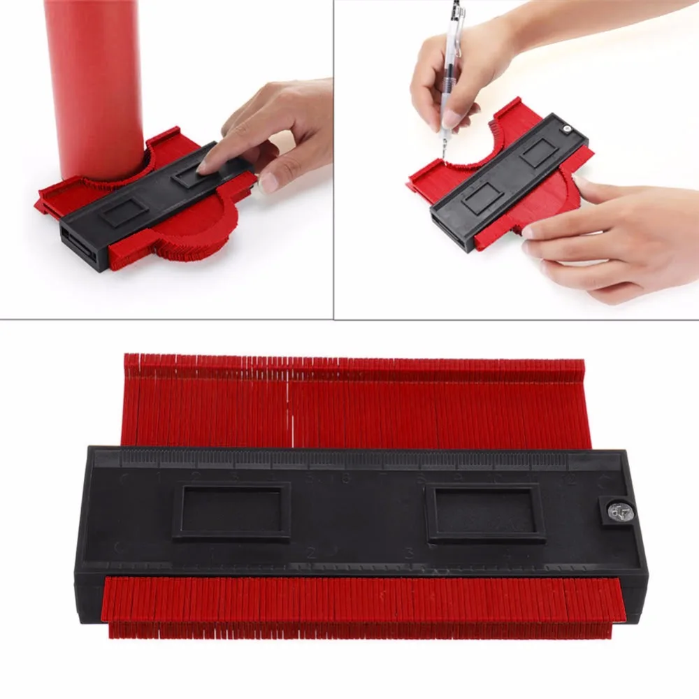 

Plastic Profile Copy Contour Gauge Standard 5"/10" Width Wood Marking Tool Tiling Laminate Tiles General Tools Woodworking Tools