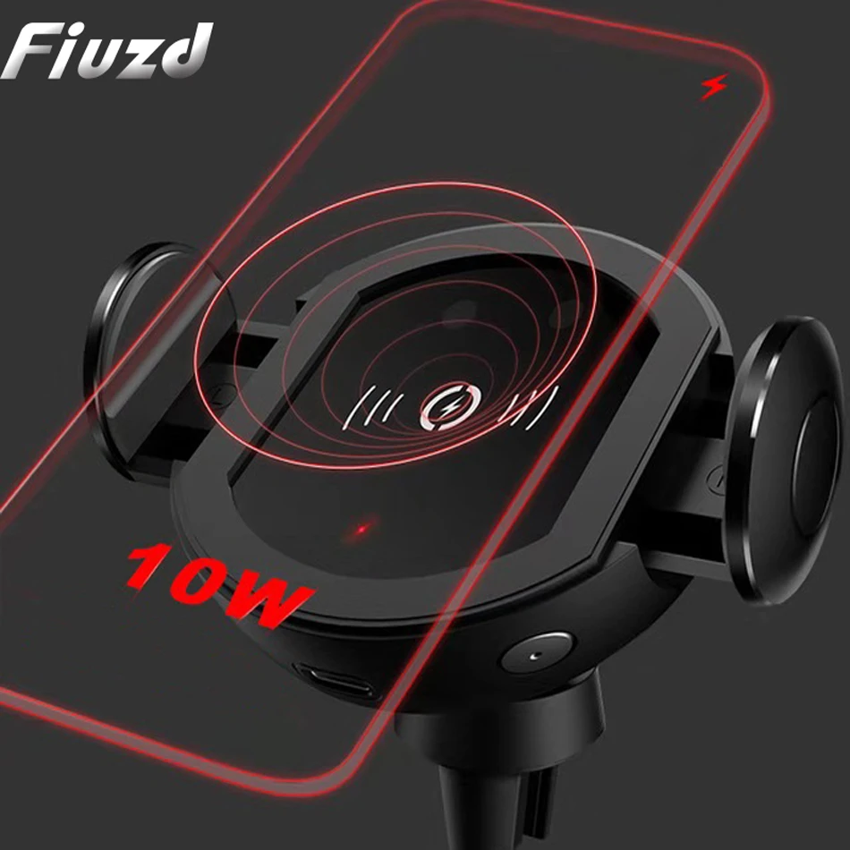 Qi Car Wireless Charger for iPhone Xs X 8 10W Fast Wireless Charging for Samsung Galaxy S9 S10 Car Phone Holder Charger5
