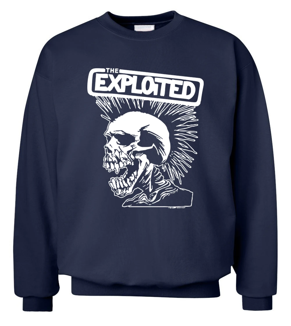  Punk Rock The Exploited Swag Skull men sweatshirt autumn winter 2016 new fashion hoodies cool stree