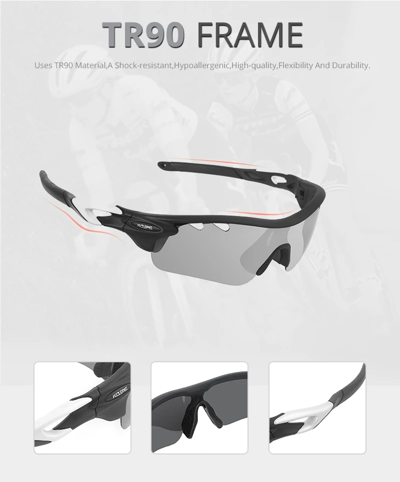 KDEAM мужские удобные и производительные поляризованные солнцезащитные очки спортивные TR90 оправа материалы солнцезащитные очки ударная защита KD666