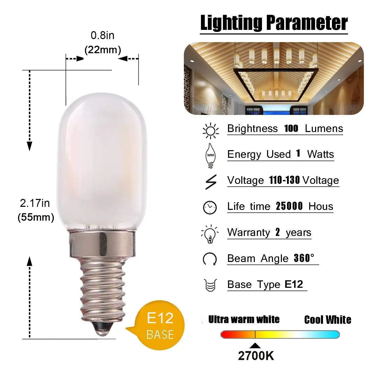 GANRILAND E14 Светодиодная лампа с регулируемой яркостью E12 E14 220 V 0,5 Вт 1 2 Вт Светодиодный светильник светодиодный нити ночник люстра Светодиодный лампочки Эдисона C7 T20 T22