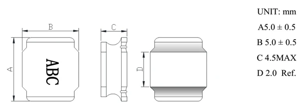 100 шт. SMD 5*5*4 мм обмотка проволоки намотки мощность Coilcraft индуктор 1/1. 5/2. 2/3. 3/4. 7/6. 8/10/15/22/33/47/68/100uH