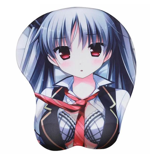 FFFAS Anime 3D Mouse Pad Wrist Rest Soft Silica Gel Breast Sexy Hip