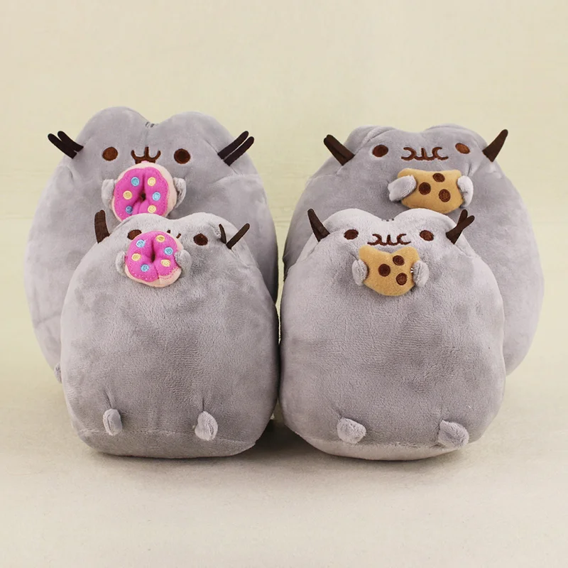 2 Styles 15cm 22cm Lovely New Pusheen Cat Cookie Doughnut Plush Soft Stuffed Animal Doll Toys