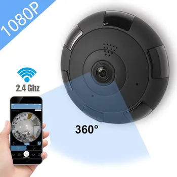 

Kruiqi 960P Wireless IP Security Camera 2MP Panoramic Security Camera with Night Vision 2 Way Audio/Motion Detection Home Camera