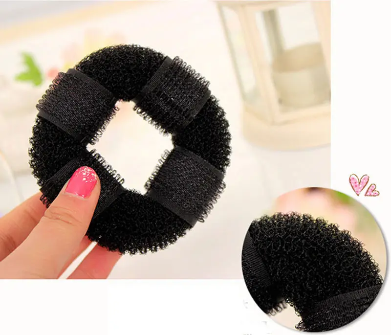 Elacstic Hair Bands Women Girls Hair Donut Bun Maker Magic Foam Sponge