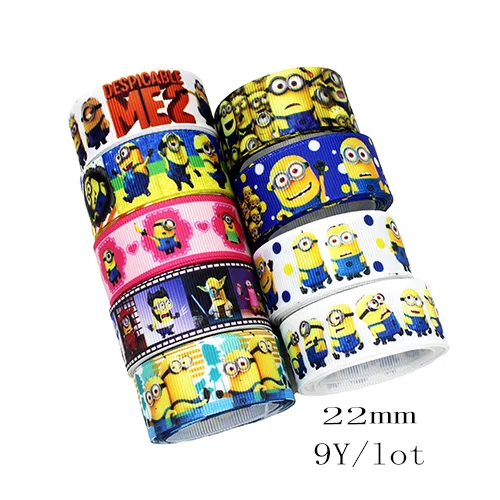 IuBuFiGo 7/" печатные корсажные ленты 22 мм Мультяшные ленты DIY Швейные банты для волос подарочная упаковка ленточный аксессуар 3000 - Цвет: as picture