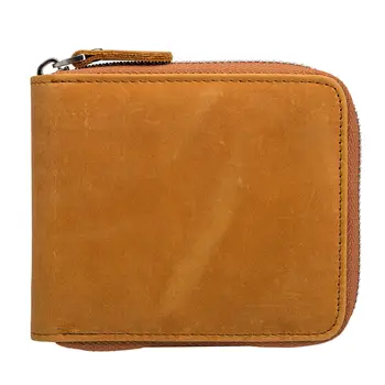 

Mens Genuine Leather Cross Wallet Mad Horse Wallet Fashion First Layer Leather Wallet Retro Style Student Purse