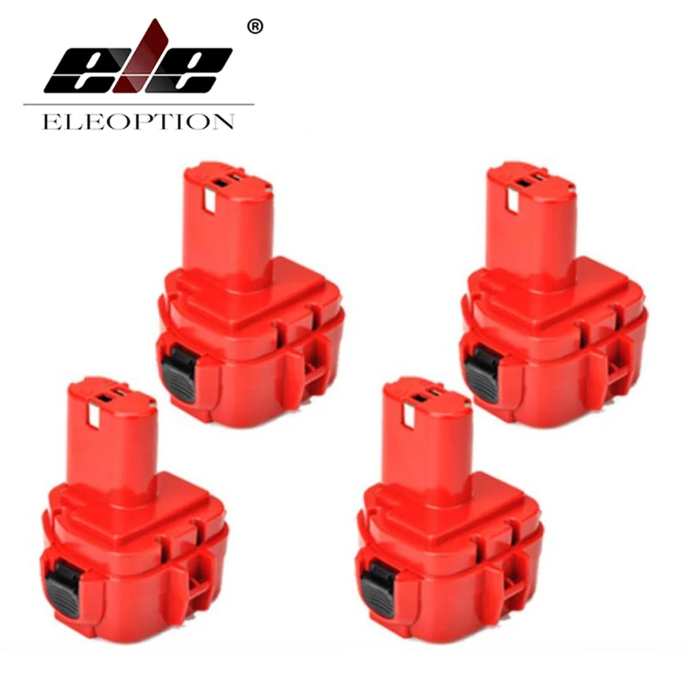 ELEOPTION 4 шт. 12 В 2.0AH 2000 мАч Ni-CD аккумуляторная Мощность инструмент Батарея для MAKITA 1220 1222 193981 -6 638347-8 638347-8-2 6916D
