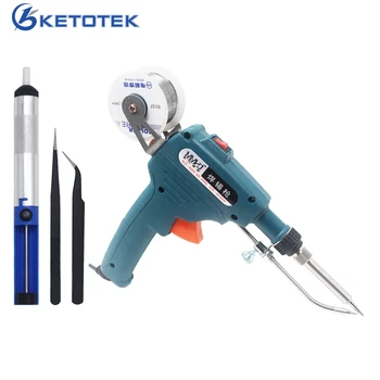 

EU Plug Soldering Iron 60W Hand-held Internal Heating Solder Station Auto Send Tin Gun Soldering Station Welding Repair Tools