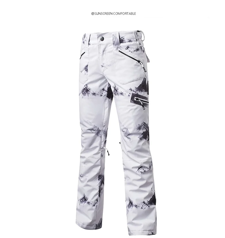 GSOU Снежный бренд женские лыжные штаны Водонепроницаемые штаны для сноуборда зимние уличные лыжные Сноубординг спортивные брюки женская зимняя одежда