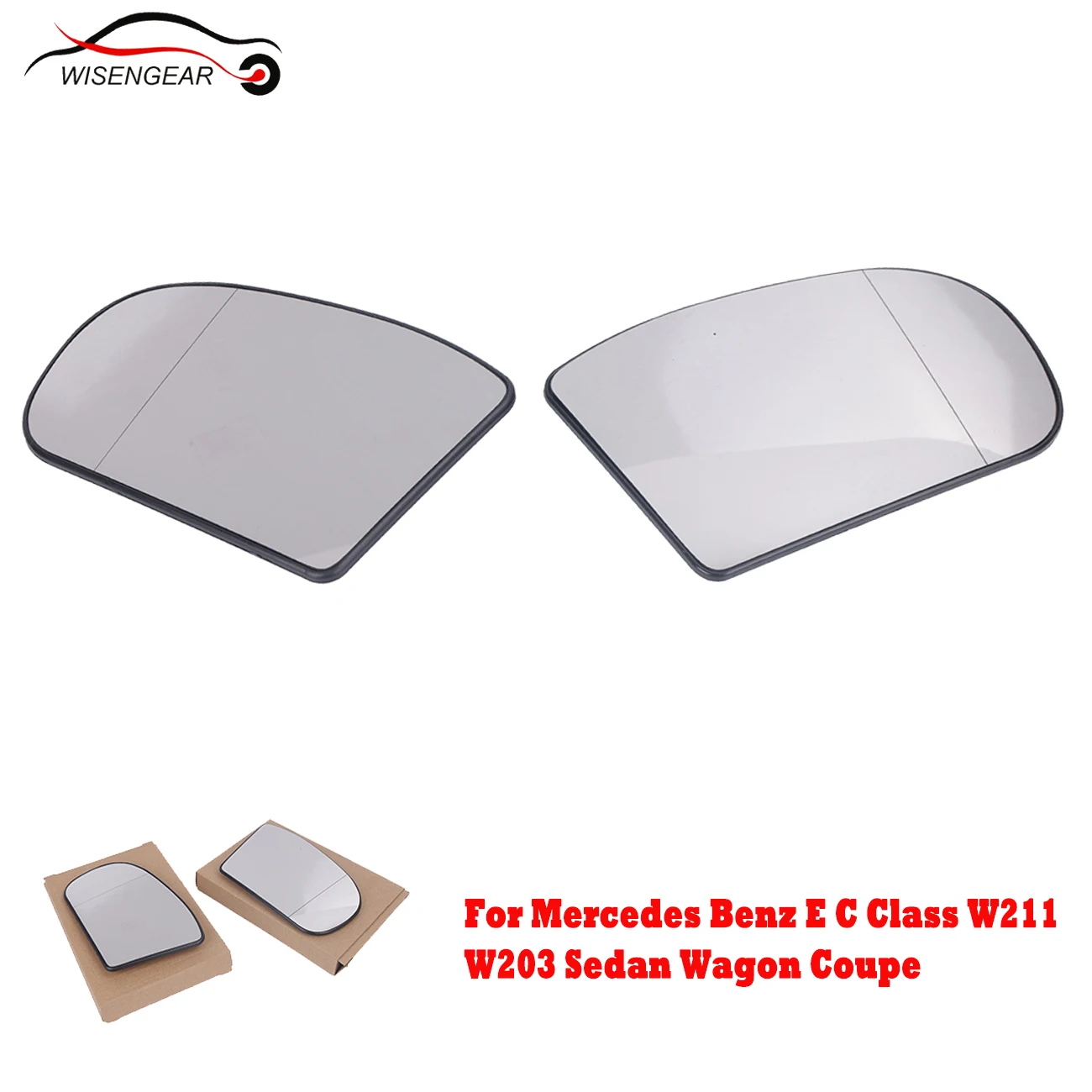 WISENGEAR For Mercedes Benz Heated Side Mirror Glass E C Class W211